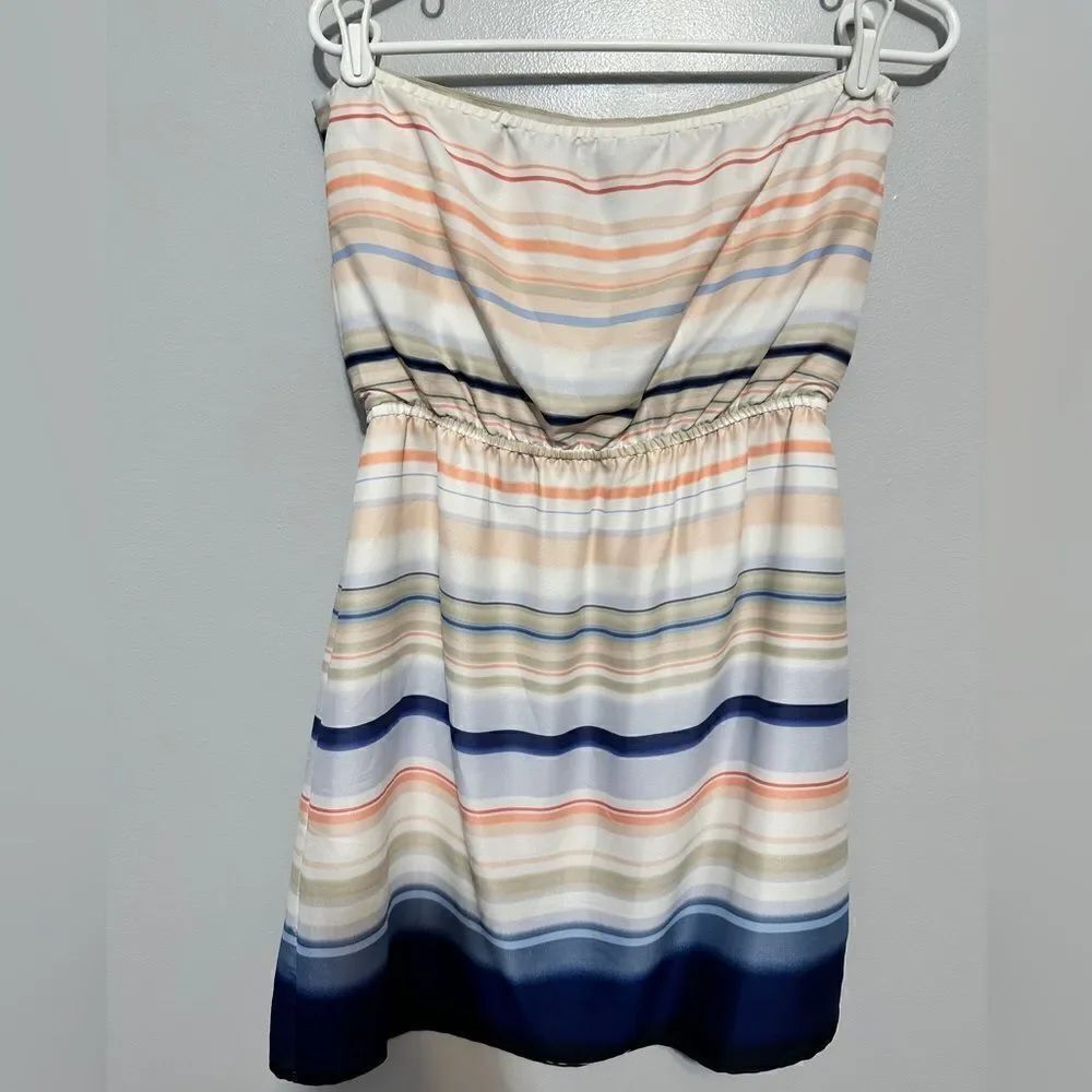 White House Black Market Multicolor Striped Strapless Mini Dress Size S